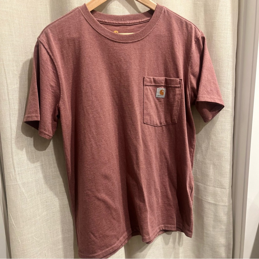 🧡 Carhartt Pocket Tee – Rust / Clay Tone – Size L (12/14) - Picture 2 of 6
